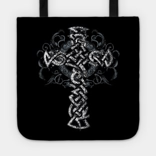 Celtic Cross 1 - Distressed Knotted Christian Cross Tote