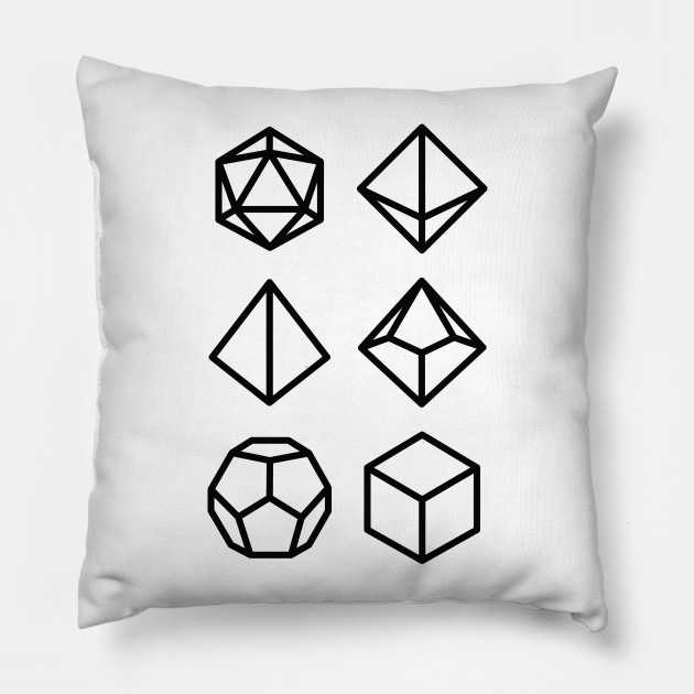 Polyhedral Dice Icons Rpg D20 Dnd Pillow Teepublic The standard dice sets cover all the bases, but sometimes you single polyhedral dice. polyhedral dice icons rpg d20