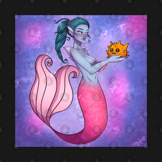 Mermaid & Blowfish by PeppermintKamz