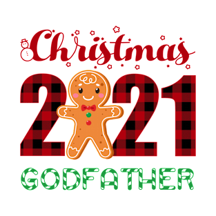 Christmas 2021 Godfather Gingerbread Matching Family Pajamas T-Shirt