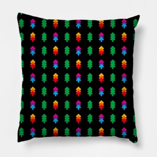 Colorful fir trees pattern, version one Pillow