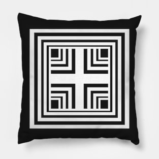 Geometric black and white modern abstract Pillow