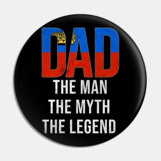 Liechtensteiner Dad The Man The Myth The Legend - Gift for Liechtensteiner Dad With Roots From Liechtensteiner Pin