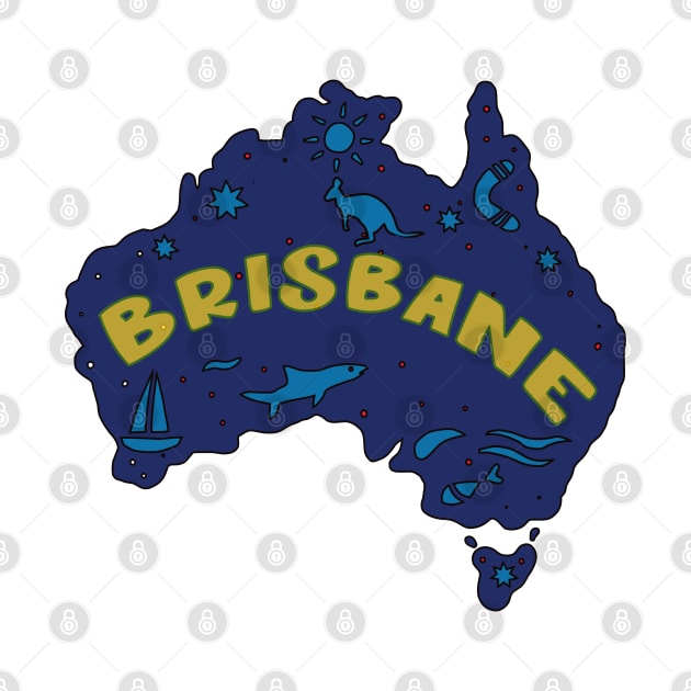 AUSTRALIA MAP AUSSIE BRISBANE by elsa-HD