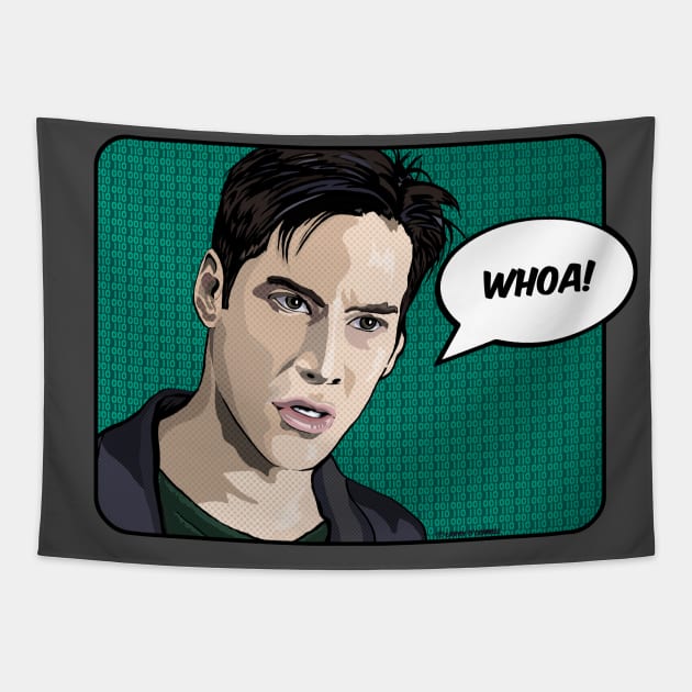 The Keanu says "whoa!" Tapestry by FanboyMuseum