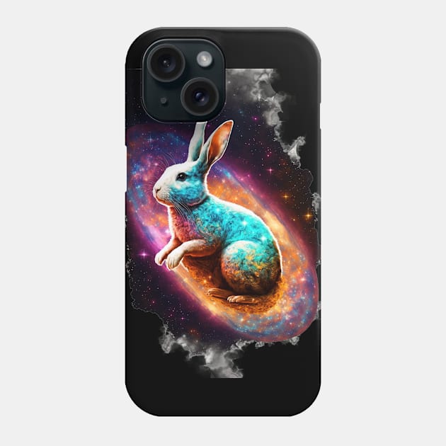 Year of the rabbit chinese zodiac sign dark glowing glaxy Phone Case by Art8085