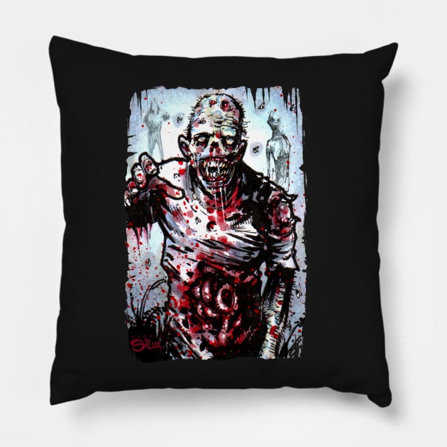 Zombie! Pillow by dsilvadesigns