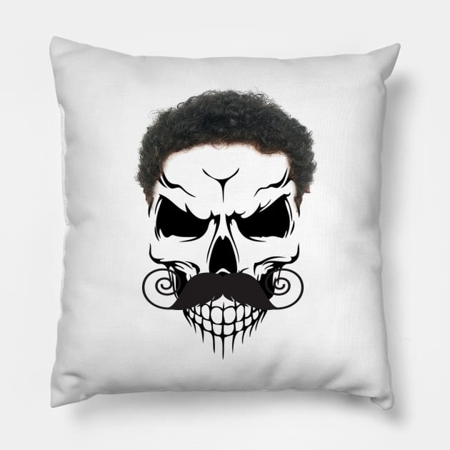 skull , skulls , dead , death , bones , skeleton , engraving , woodcut ,macabre , floral , graveyard,horror Pillow by Otaka-Design