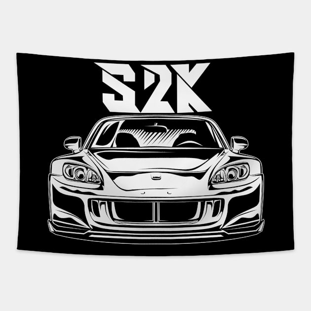 S2000 White Print Tapestry by arzartwork