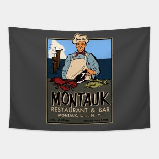 Vintage Montauk Cafe Tapestry