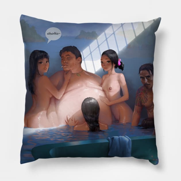 Yakuza Bath Pillow by stevenstahlberg