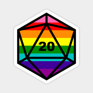 Pride D20: Gay (Classic) Magnet