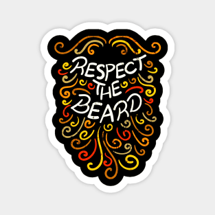 Respect The Beard Curly Ginger Vintage Graphic T-Shirt Magnet