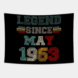 60 Years Old Legend Since May 1963 60th Birthday Tapestry