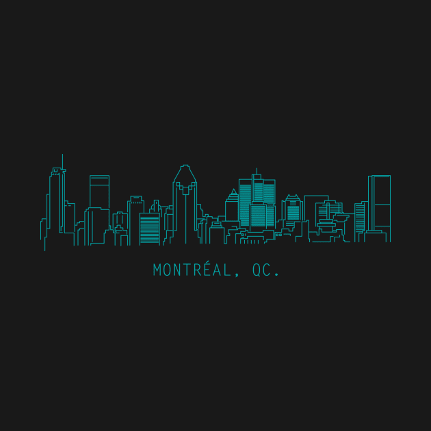 Montréal skyline line art by scotmccormack