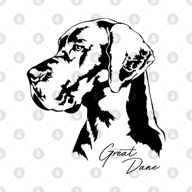 Proud Great Dane dog portrait by wilsigns