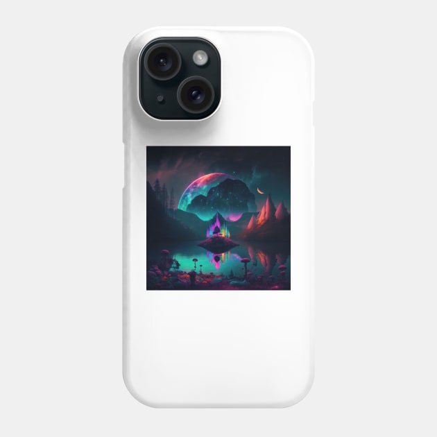 Neon fantasy world Phone Case by TheMadSwede