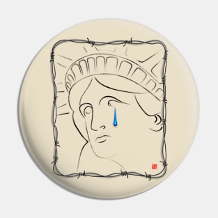 Statue Of Liberty Cries Pin