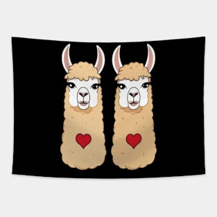 Llama love shirt funny cute llama tee Tapestry