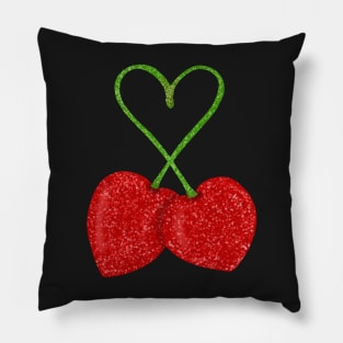 Cherry hearts Pillow