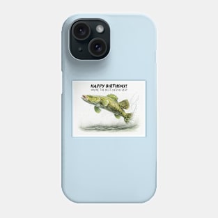 Happy Birthday Cod Fish Watercolor Phone Case