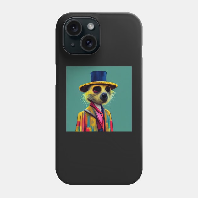 colourful meerkat 06 Phone Case by heartyARTworks