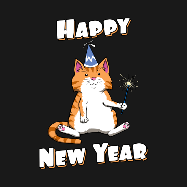 New Year Quotes Happy New Year Cat Pun by MGO Design