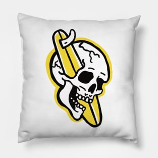 Surf | surfing | surf design | surfer | skeleton | skate or die | surf or die Pillow