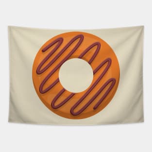 Orange Donut with Chocolate Dip Tapestry