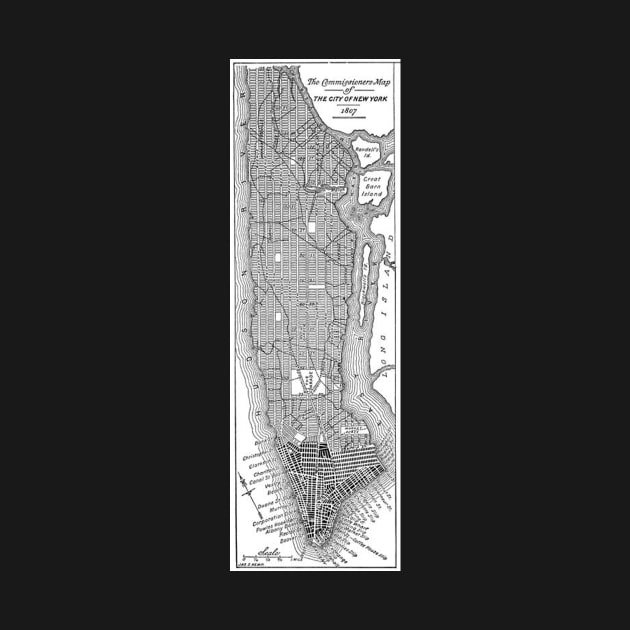 Vintage Map of New York City (1811) by Bravuramedia