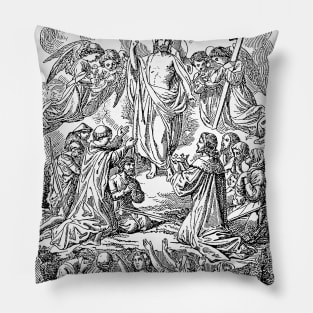 Jesus Revived with Saints Pillow