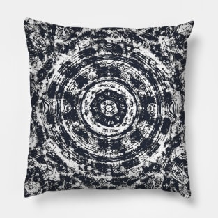 Abstract Op Art Quasi Crystal Vintage Waves Pillow