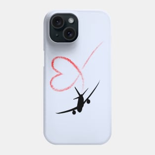 Jet Contrail Heart Phone Case