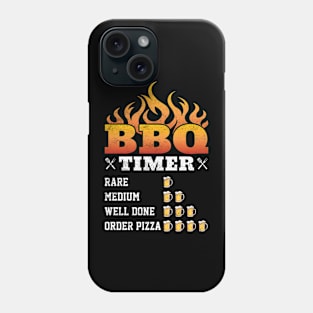 Funny BBQ Timer - BBQ and Beer Lovers | Distressed Style Phone Case