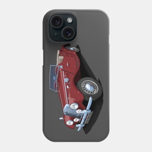 1954 MG TF sports car in autumn red Phone Case