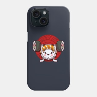 Sushi Weightlifting Japanese Anime Manga Kawaii Otaku Phone Case