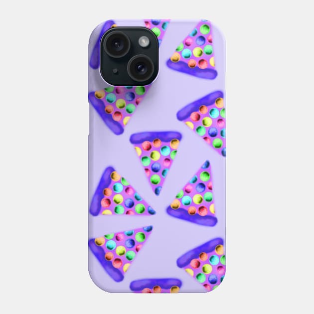 Purple Rainbow Pepperoni Pizza! Phone Case by KelseyLovelle