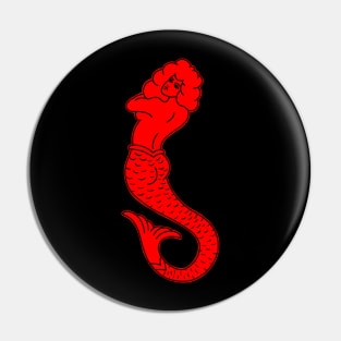 HomeSchoolTattoo Mermaid (RED) Pin