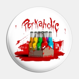 Zombie 8-Pack Bloodied Perkaholic on White Pin