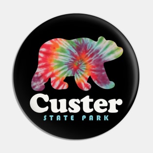 Custer State Park Tie Dye Bear South Dakota Pin