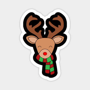 Happy Reindeer (green) Magnet