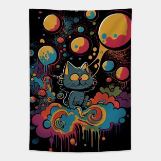 Psychedelic Cat 23.0 Tapestry