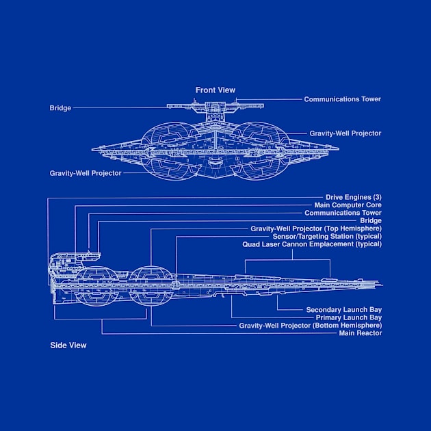 Massive Space Battleship Blueprint by Starbase79