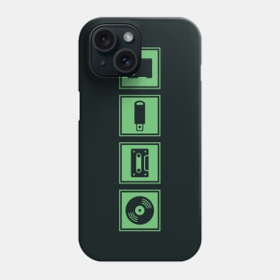 Music Player Formats Green Phone Case