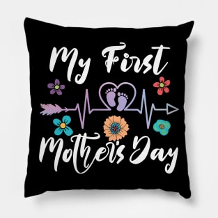 My First Mothers Day happy mothers day Pillow