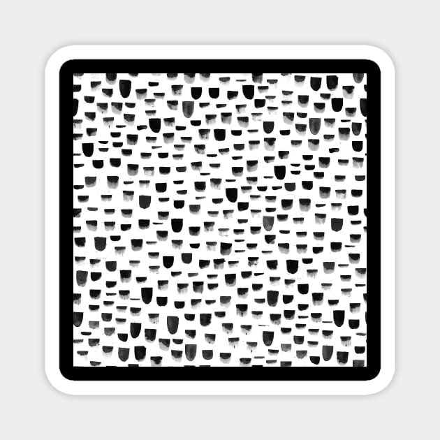 Black and White Spots Magnet by Carolina Díaz