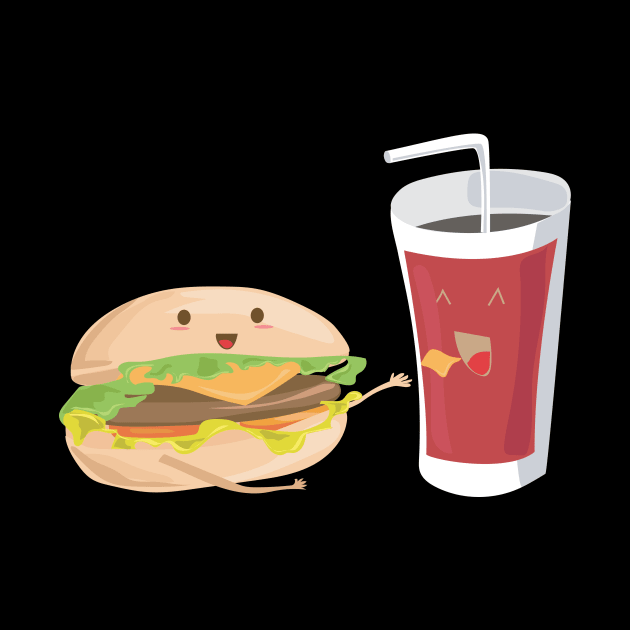 Fastfood Burger and Soda by c1337s