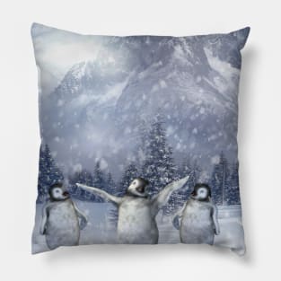 Funny penguin Pillow