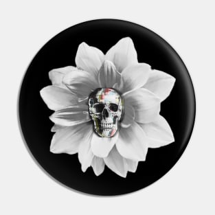 SkullDahlia Pin