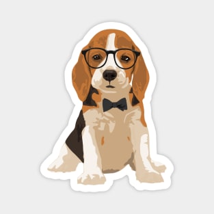 Cute Hipster Beagle Puppy Dog T-Shirt for Dog Lovers Magnet